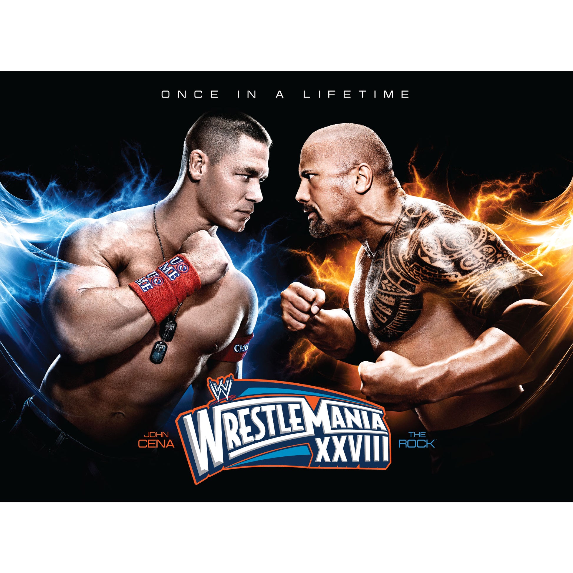 Wrestlemania 28 Cena vs. Rock Poster