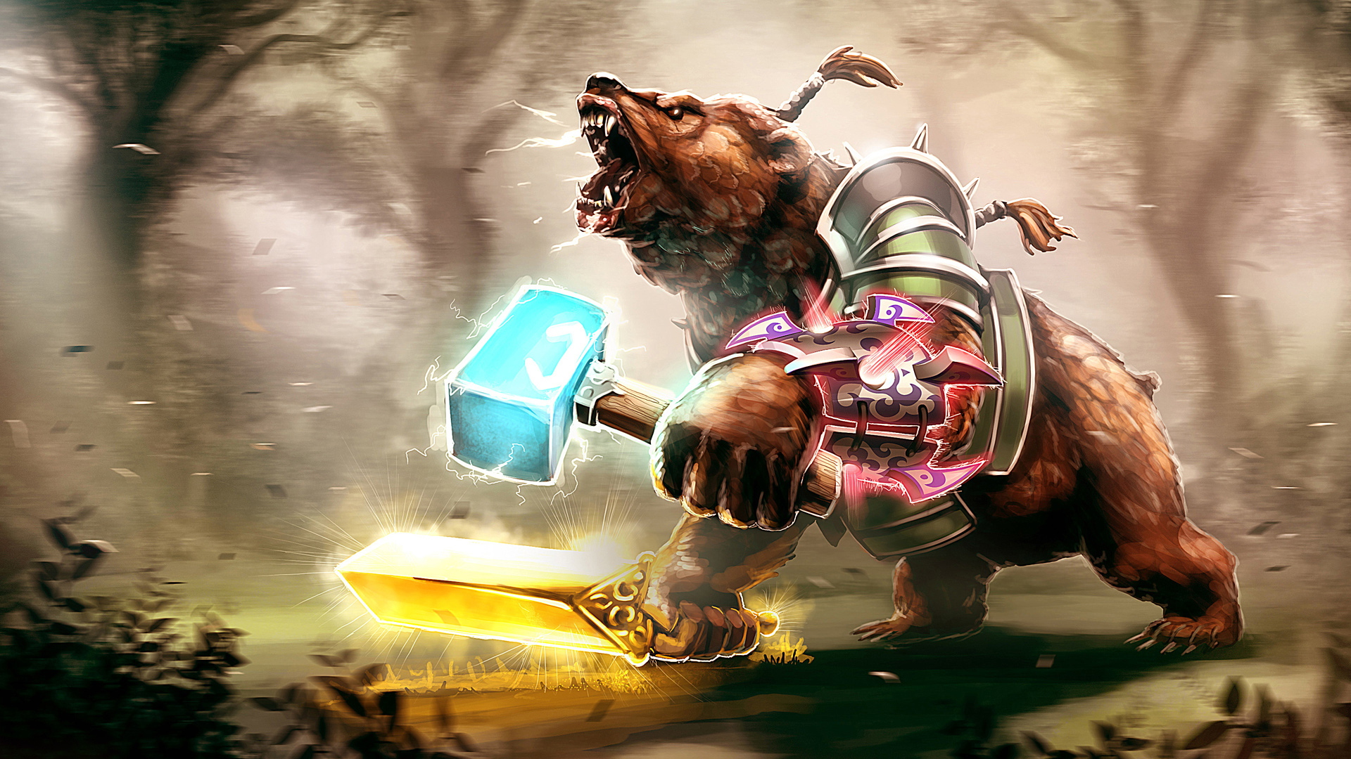 Download wallpaper bear, art, valve