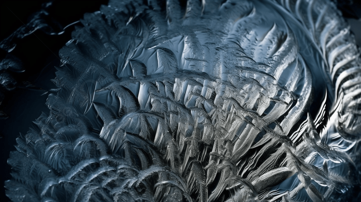 Close Up Photograph Of An Ice Bird In A