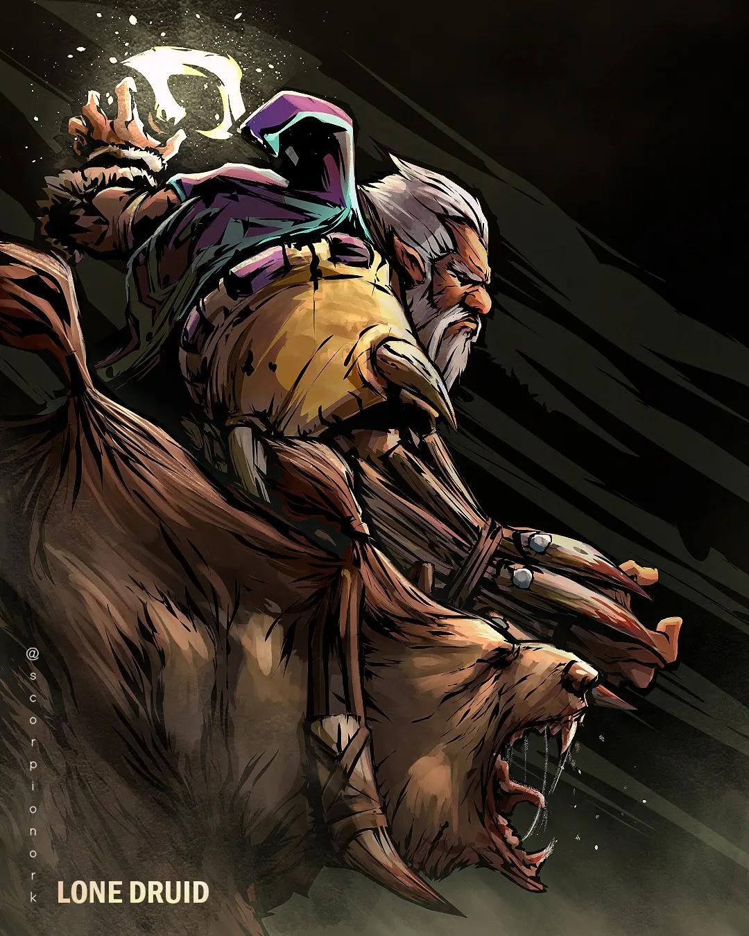 hero. Lone Druid Fan Art