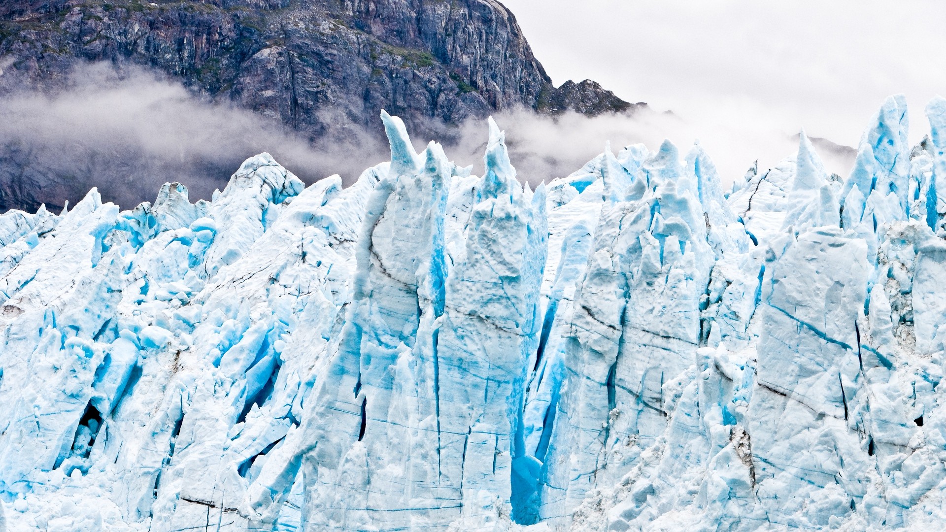 Glacier, ice, frozen, mountains