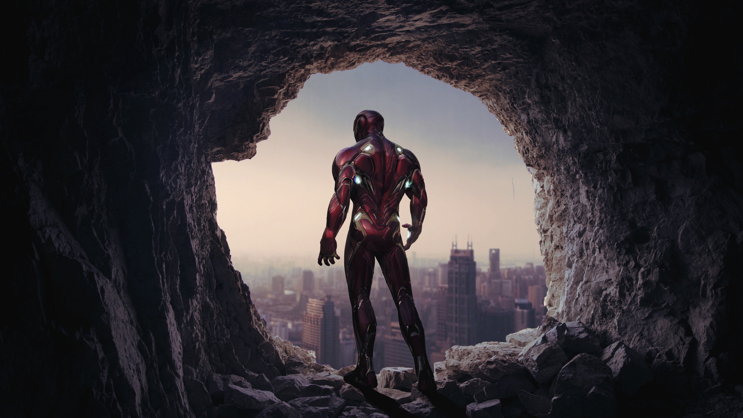 Iron Man Wallpaper 4K, Cave, Time travel