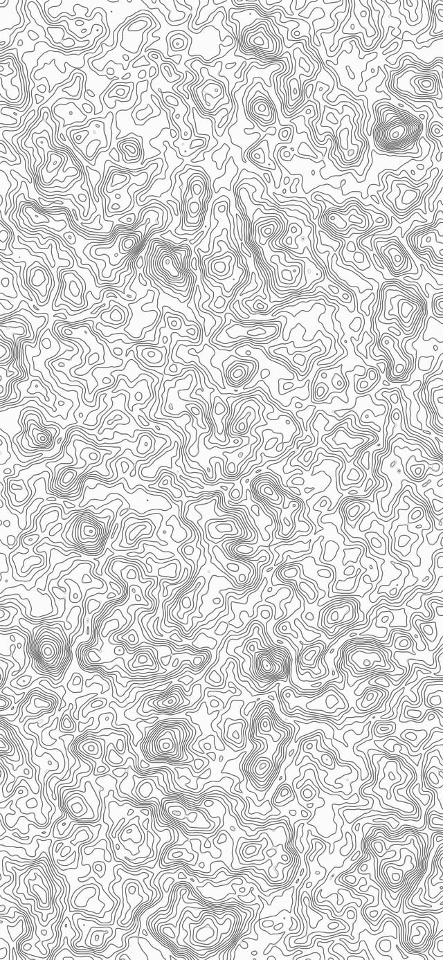 White and Black Topography Wallpaper