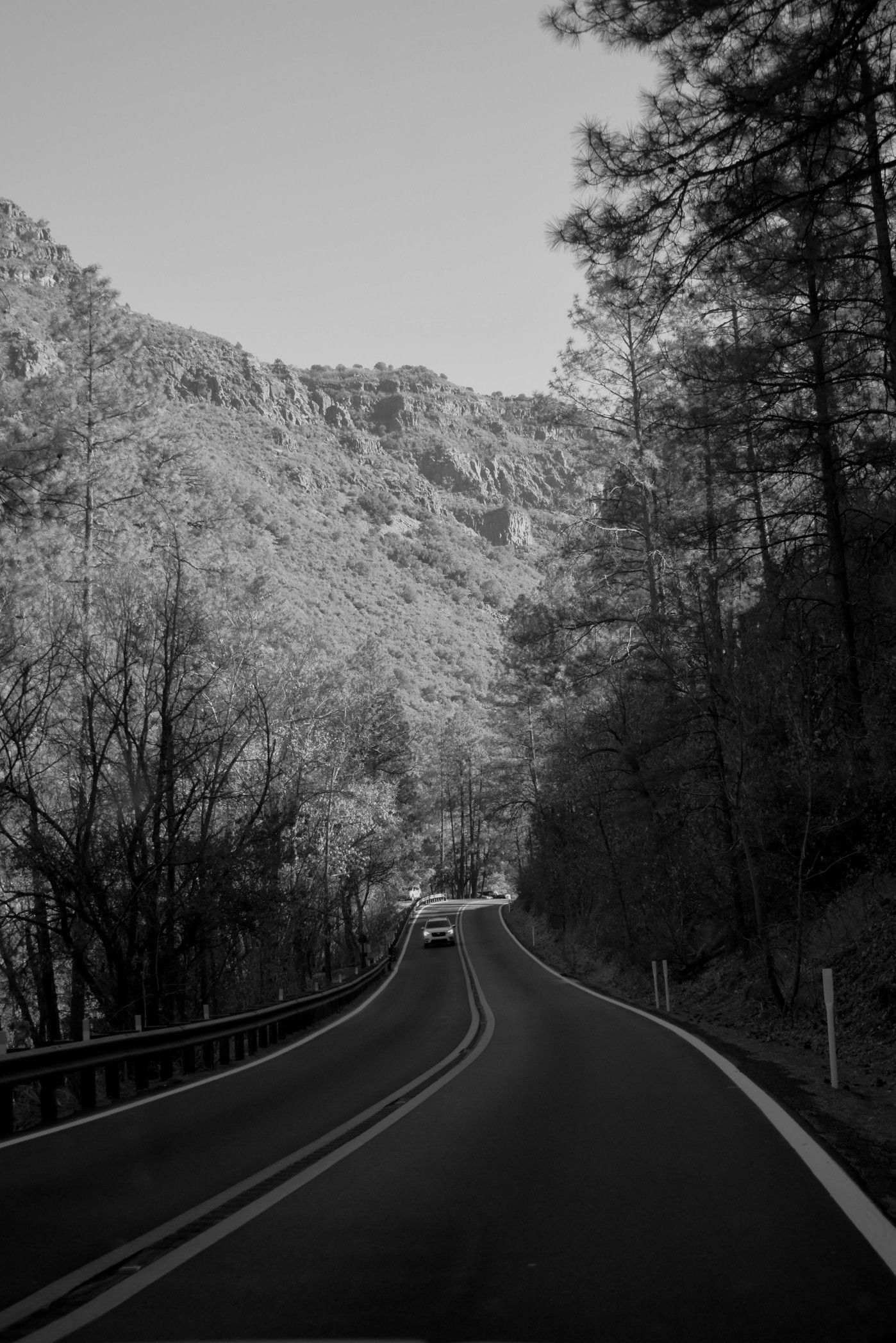 black and white aesthetic moody road