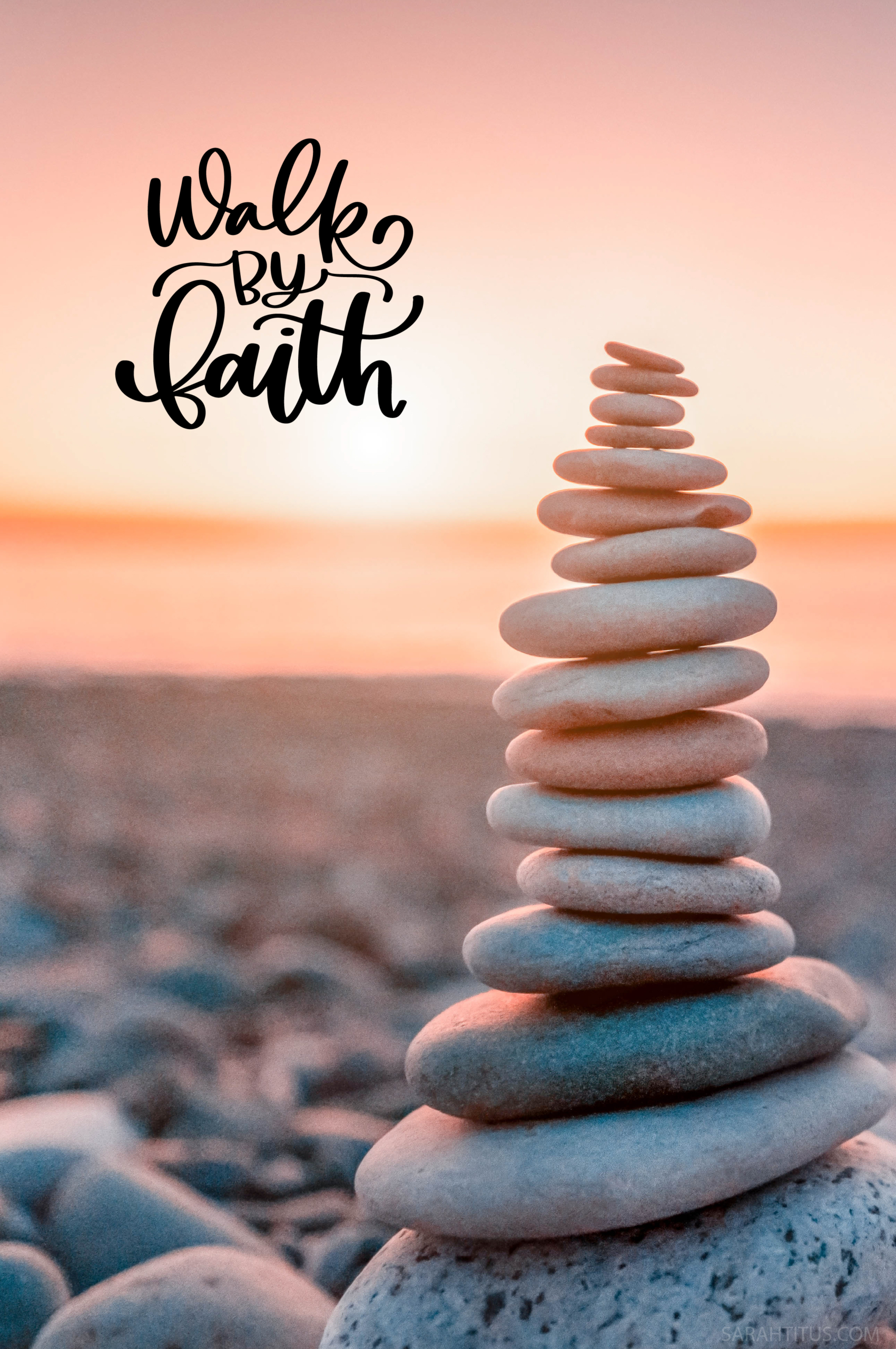 Walk By Faith Inspirational Wallpaper