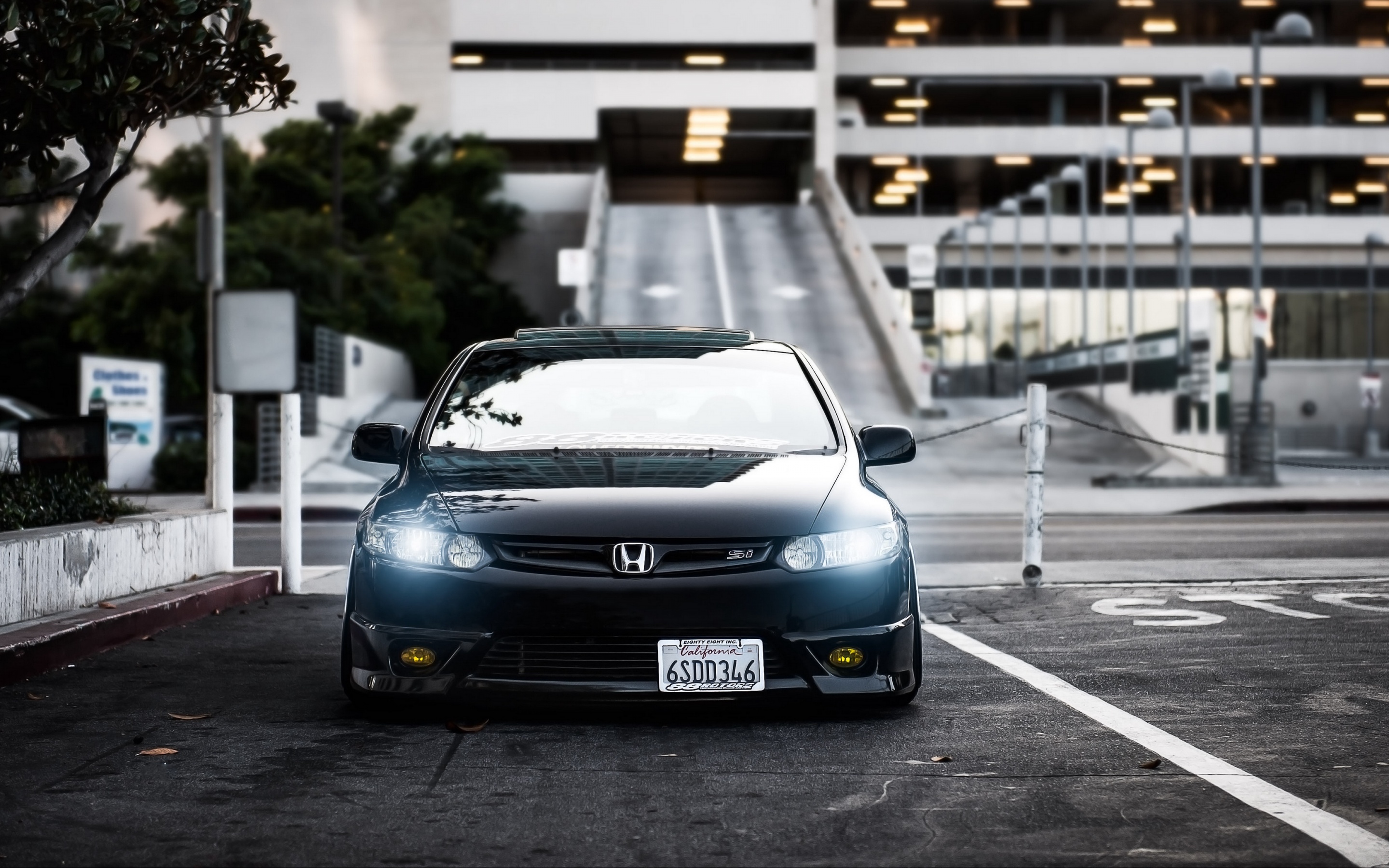 Honda Civic Wallpaper 4K, Monochrome