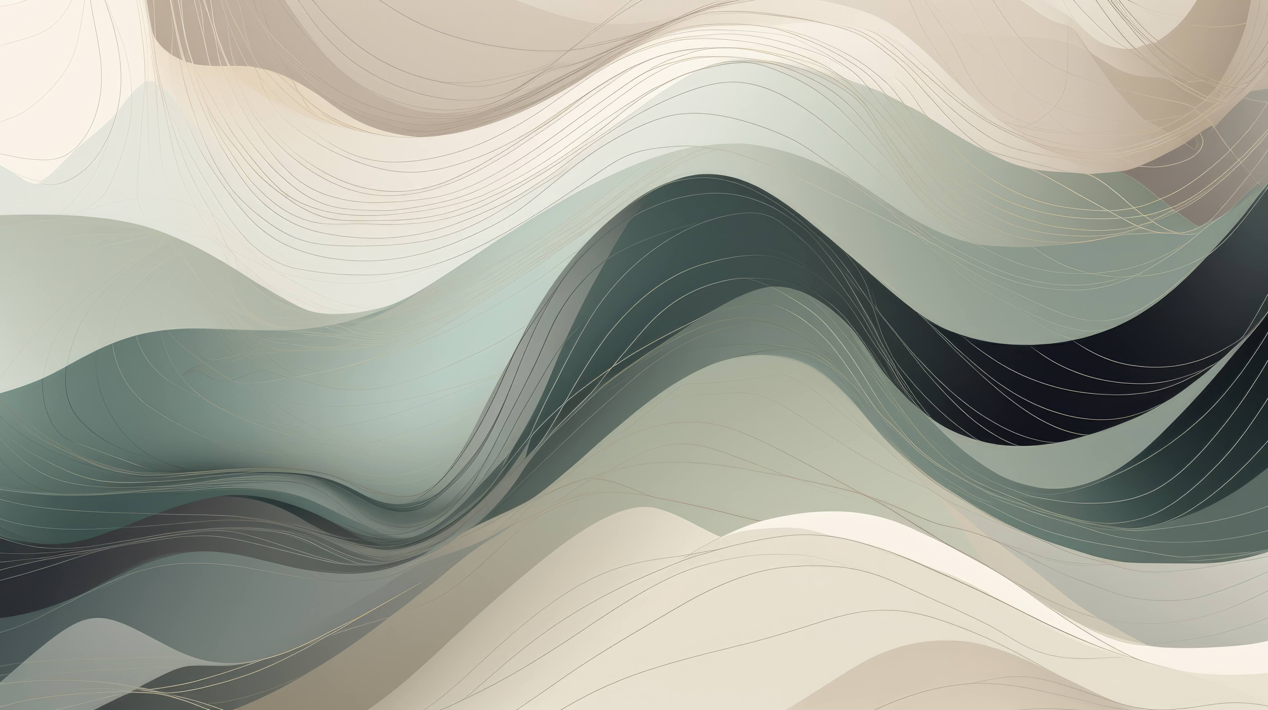 minimalist composition of curved lines