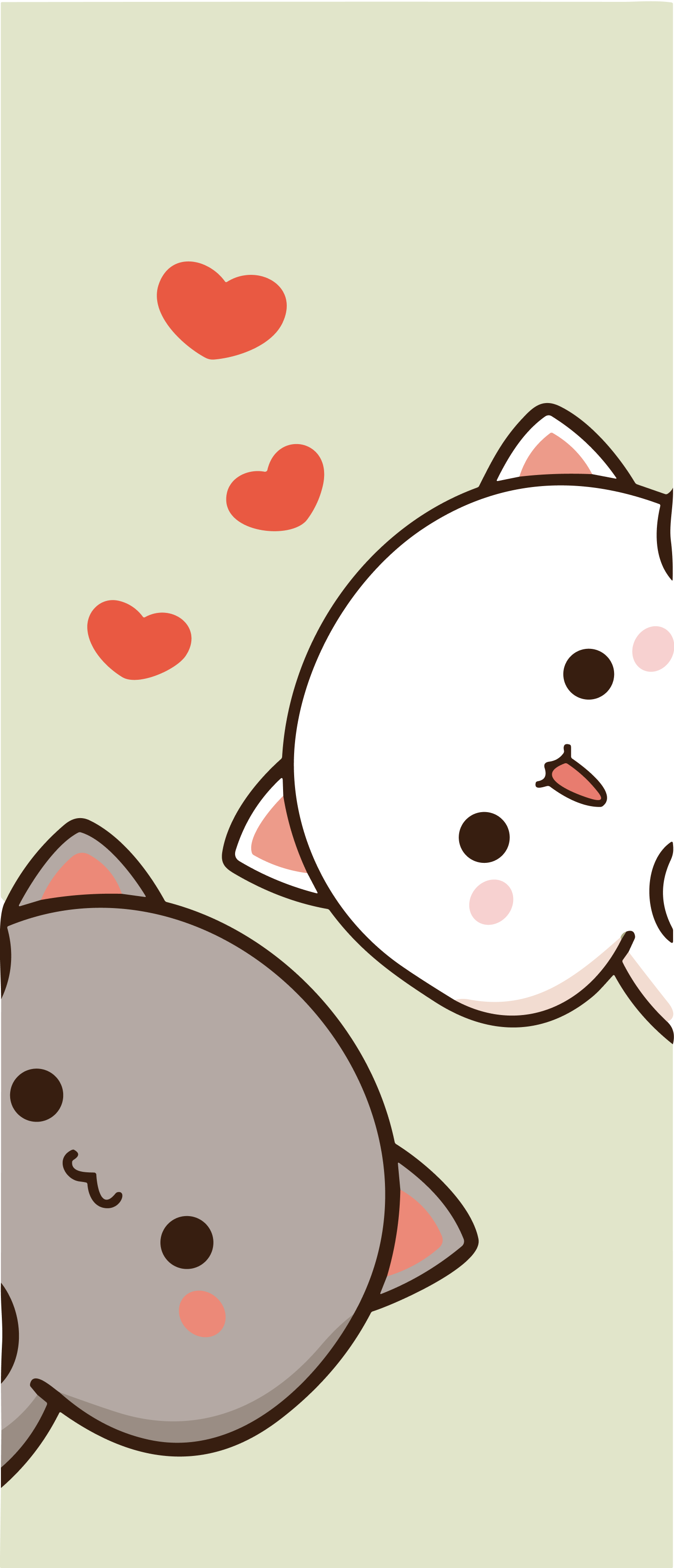 Peach and Goma wallpaper, r