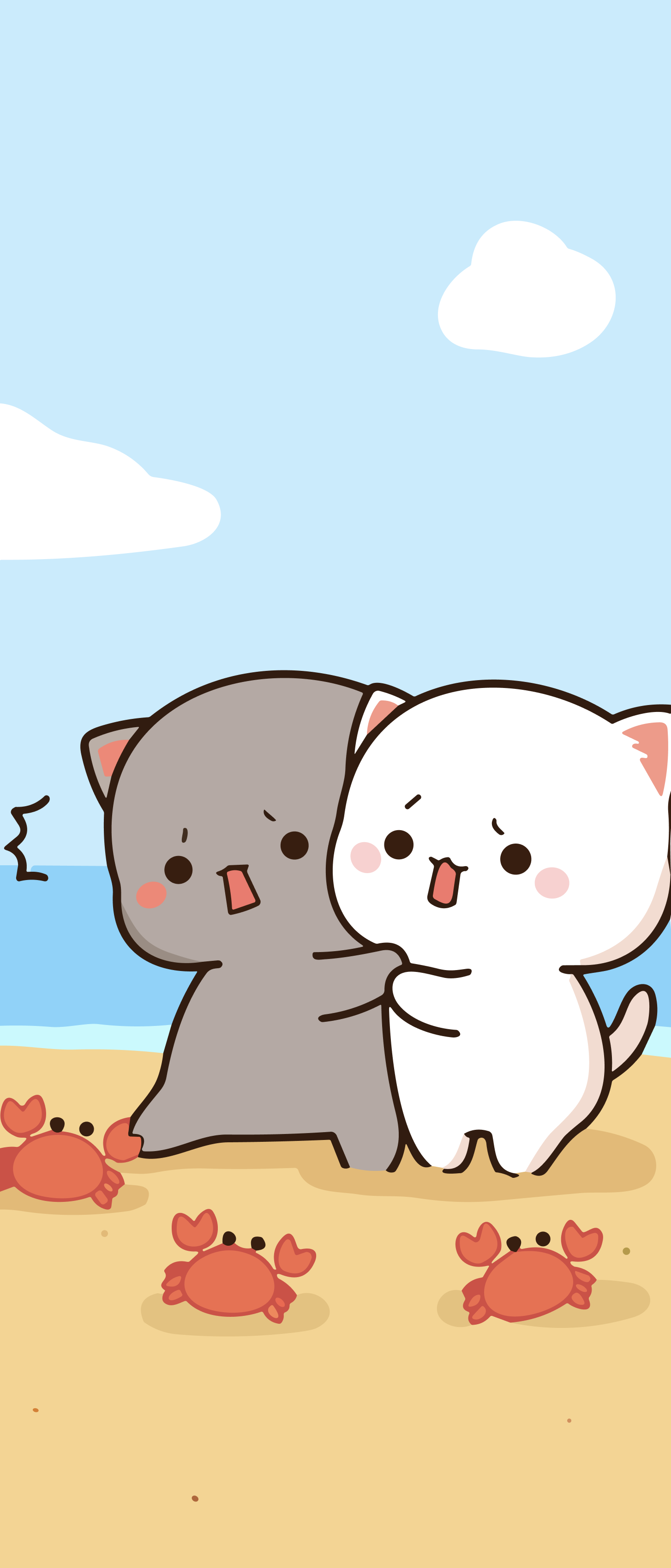 Peach and Goma wallpaper, r