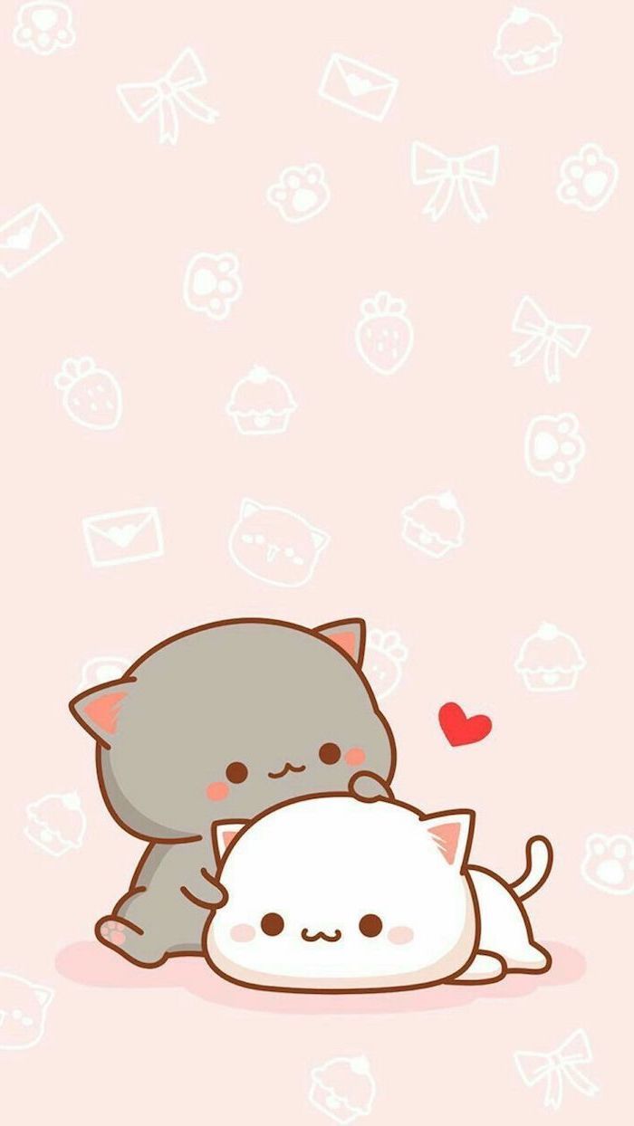 Cute cartoon wallpaper, Cute anime cat