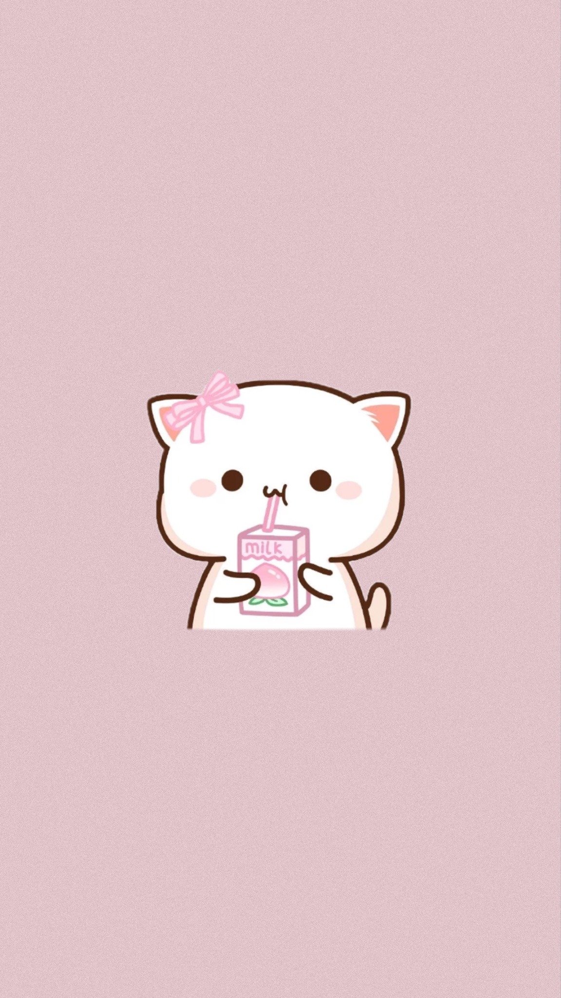 Peach cat and goma milk Wallpaper