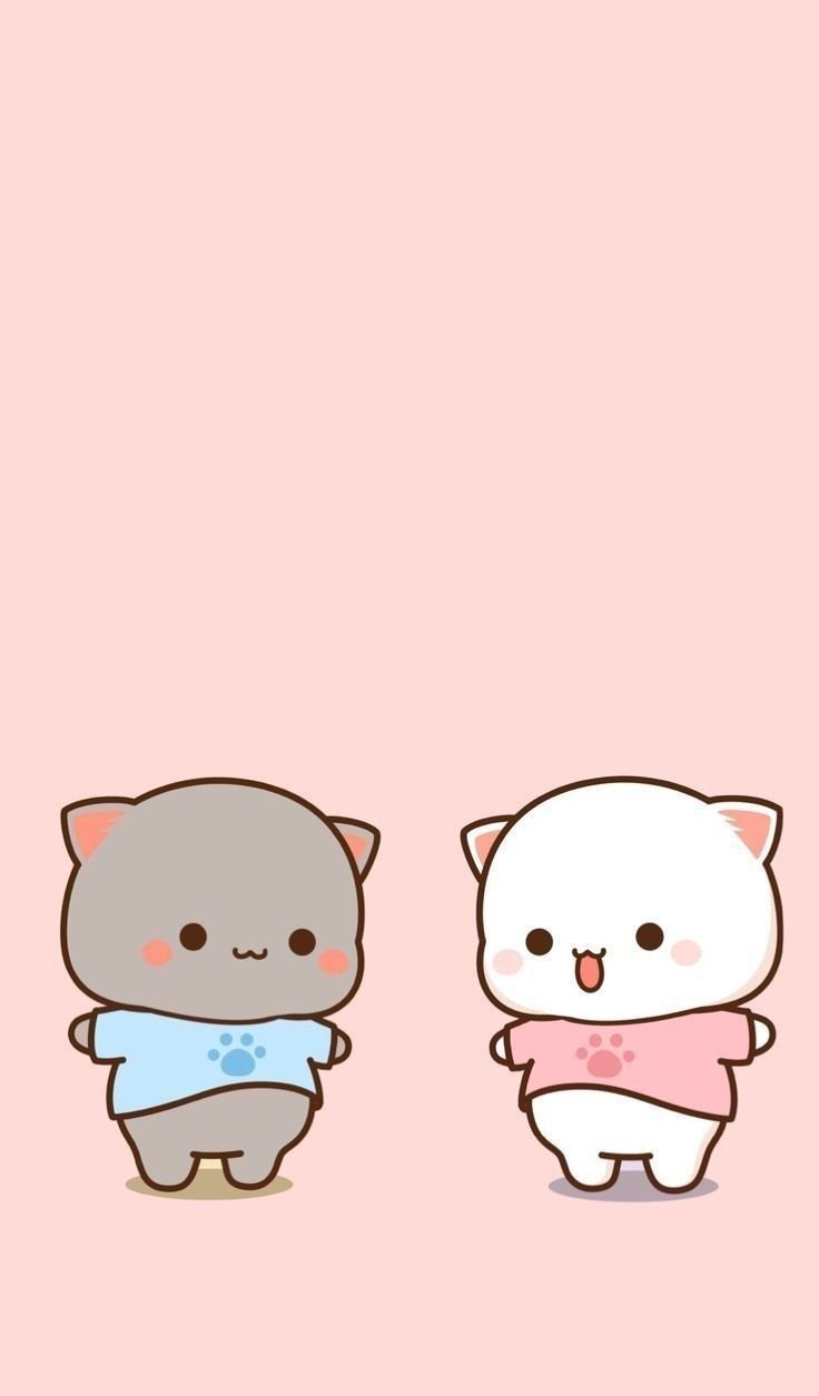 Cute peach and mocha Wallpaper