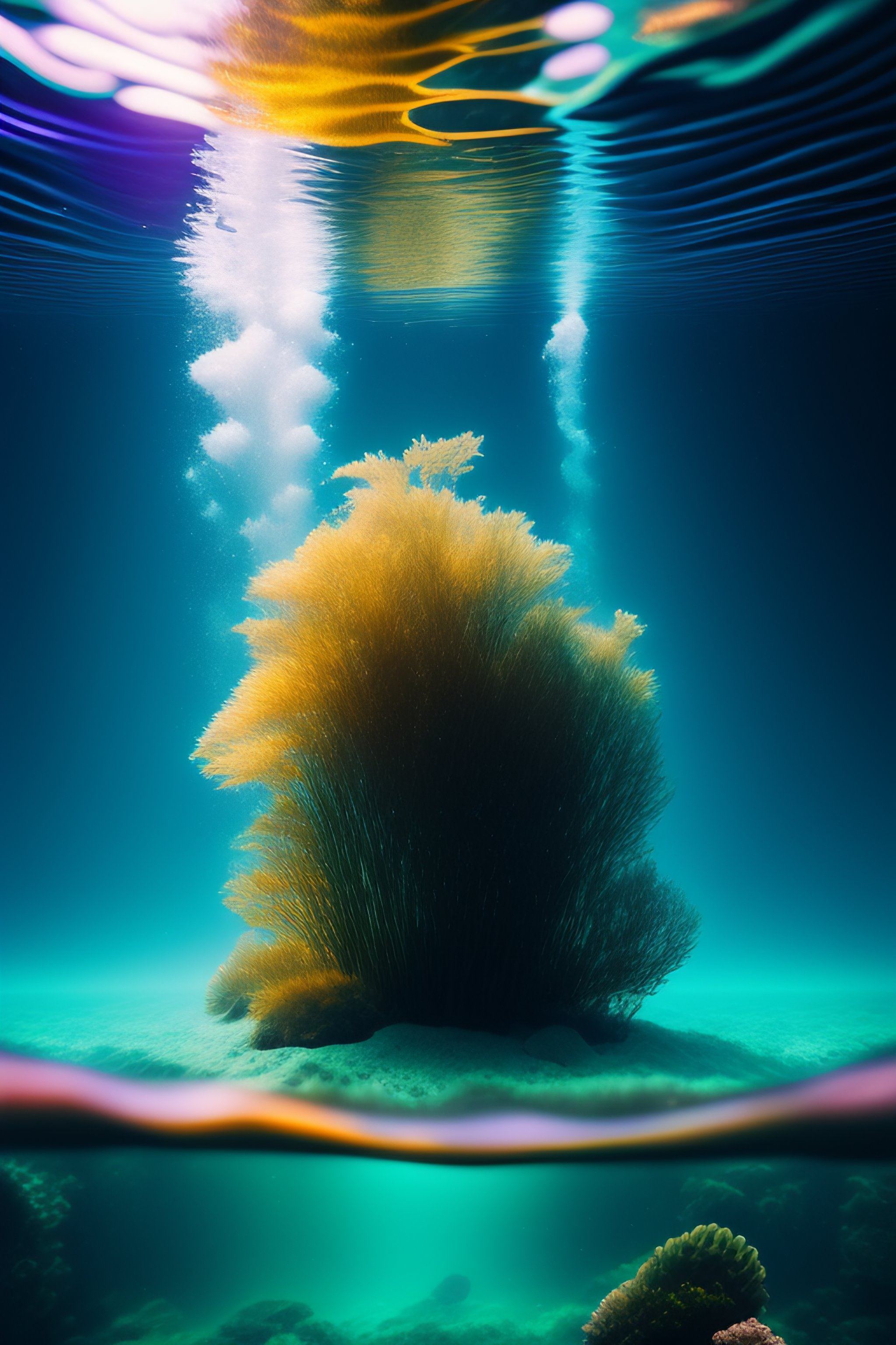 An iphone wallpaper underwater