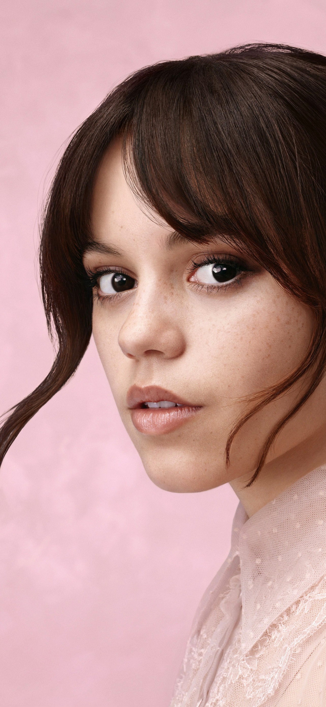 Jenna Ortega Wallpaper 4K, 2023, Pink