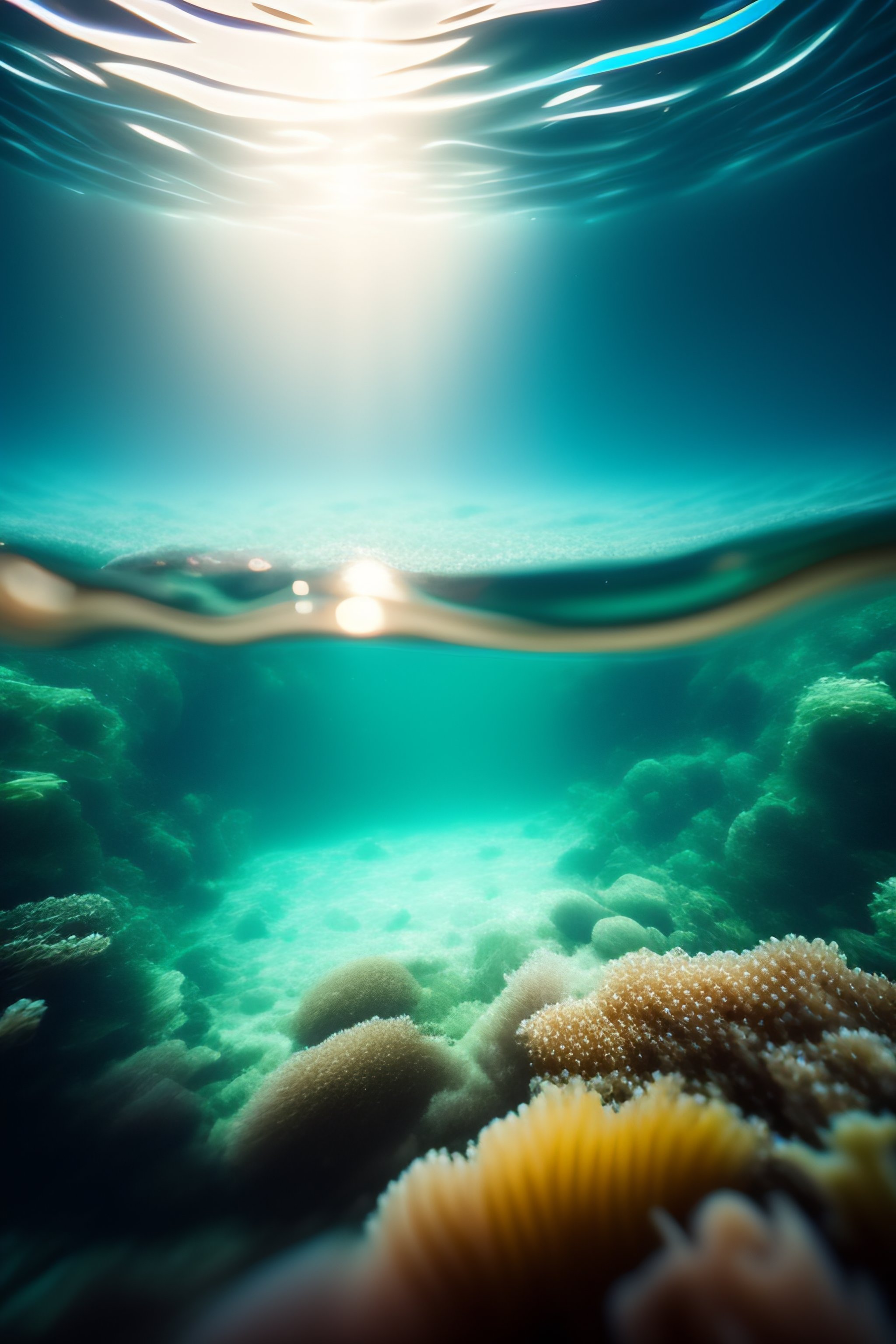An iphone wallpaper underwater