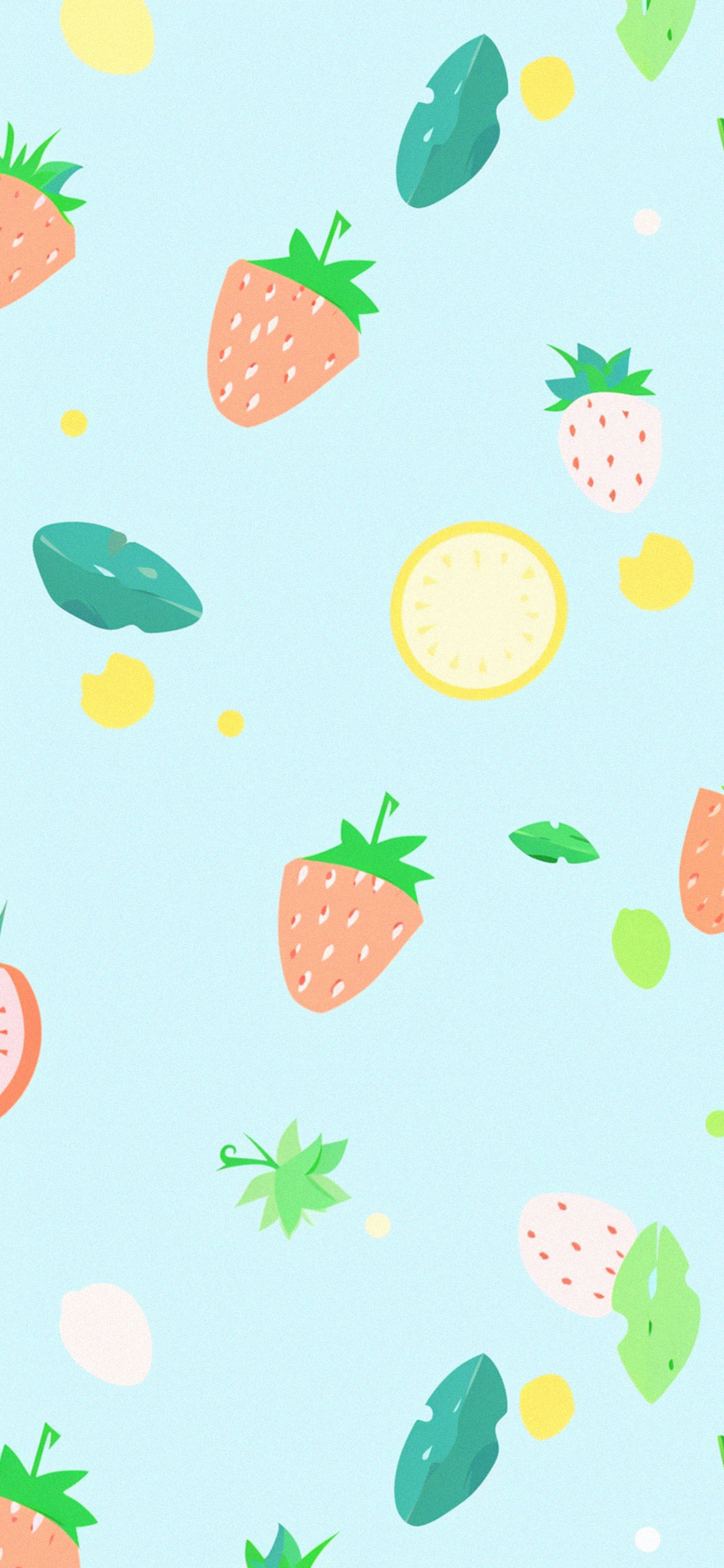 Preppy Fruit Pattern Wallpaper