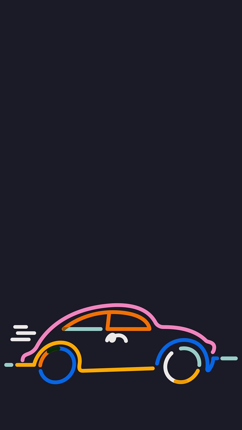 Car doodle border iPhone wallpaper
