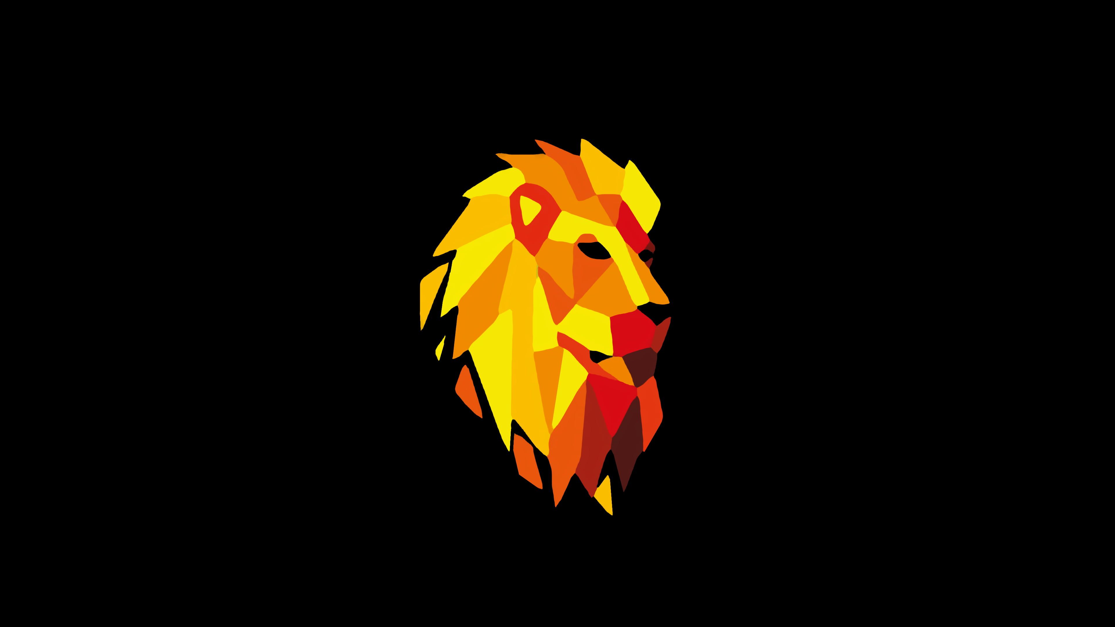 lion simple background #abstract