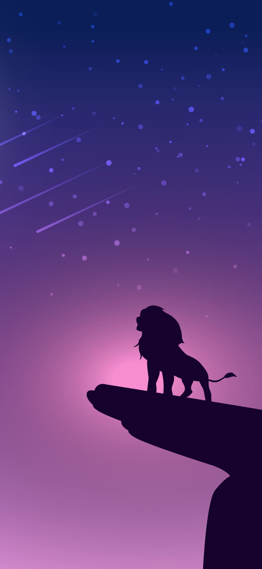 Black minimal lion Wallpaper Download