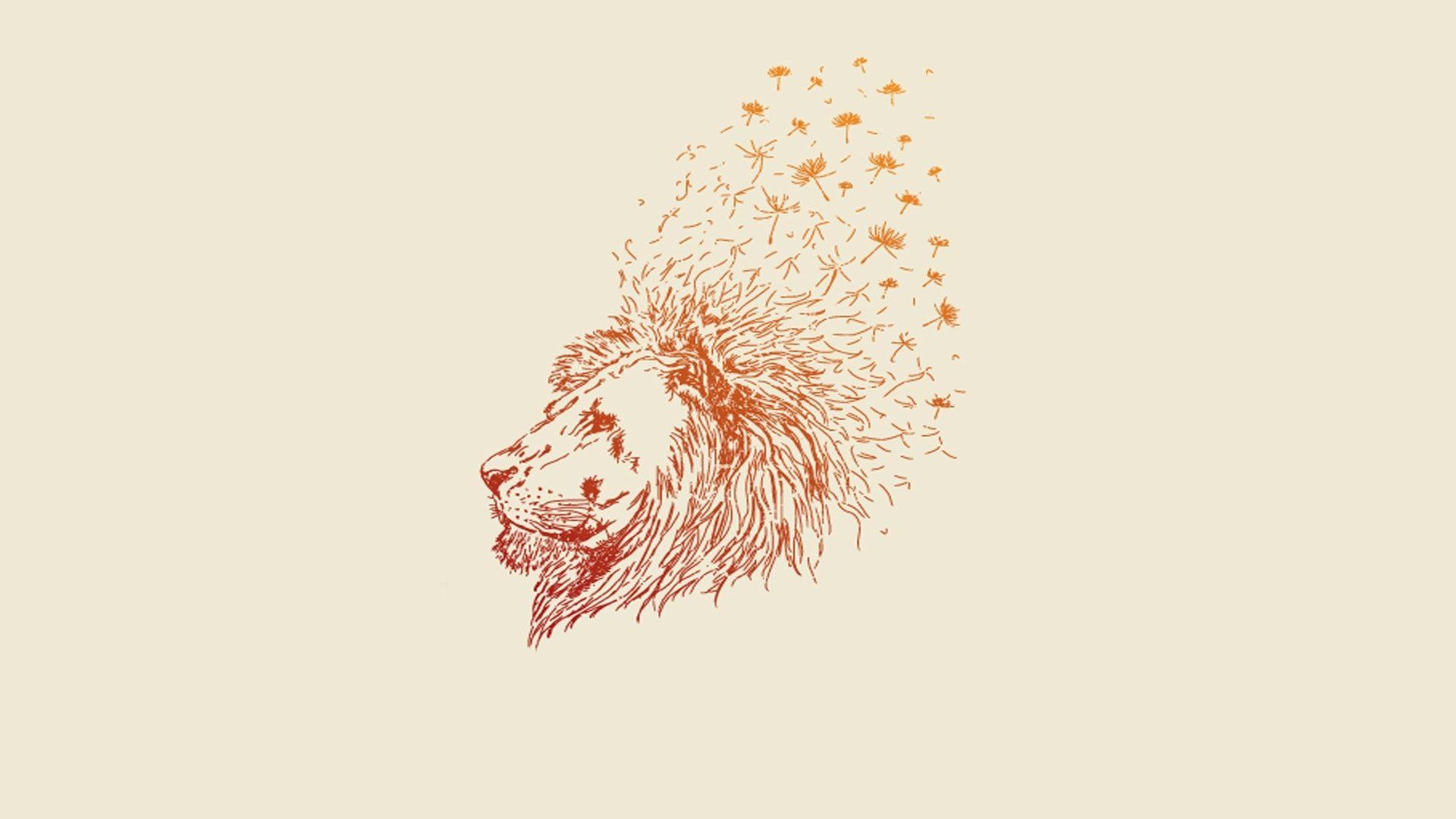 Minimalist Lion Wallpaper Free