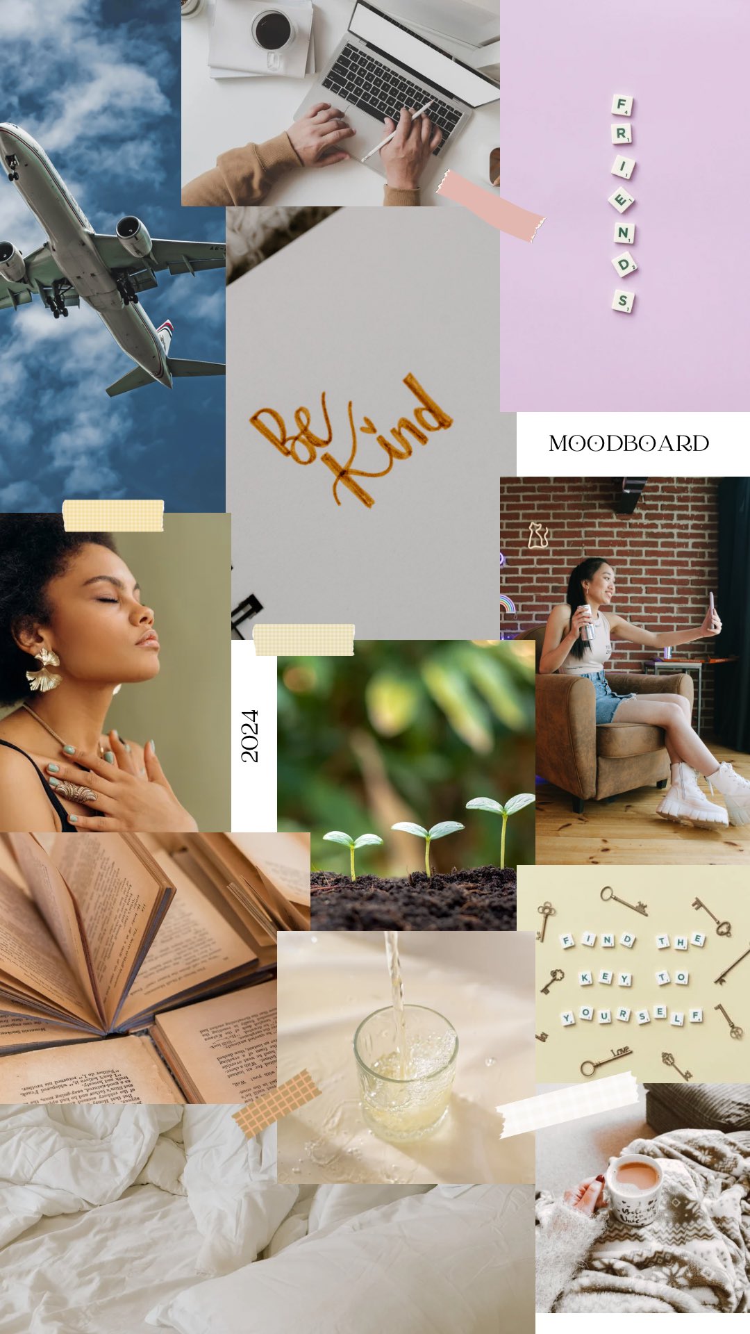 Made a vision board wallpaper for 2024