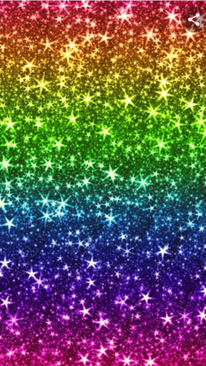 Rainbow glitter wallpaper