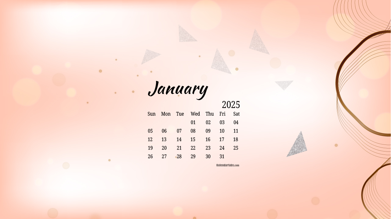 January 2025 Desktop Wallpaper Calendar