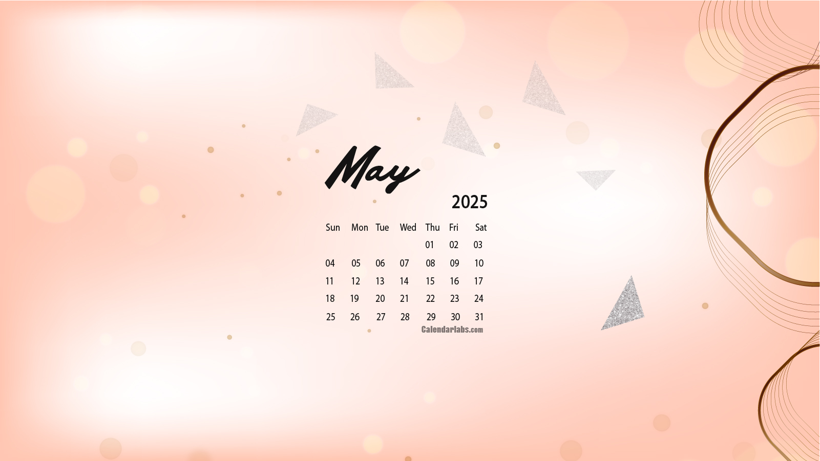 May 2025 Desktop Wallpaper Calendar