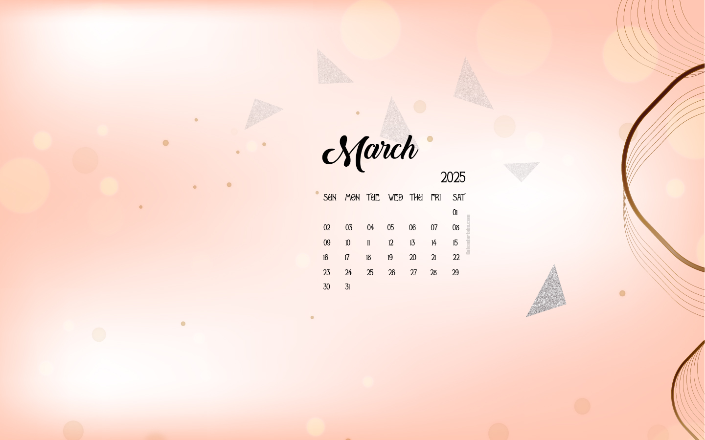 March 2025 Desktop Wallpaper Calendar