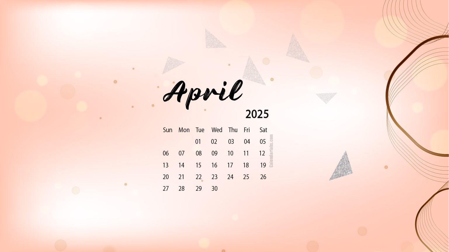 April 2025 Desktop Wallpaper Calendar