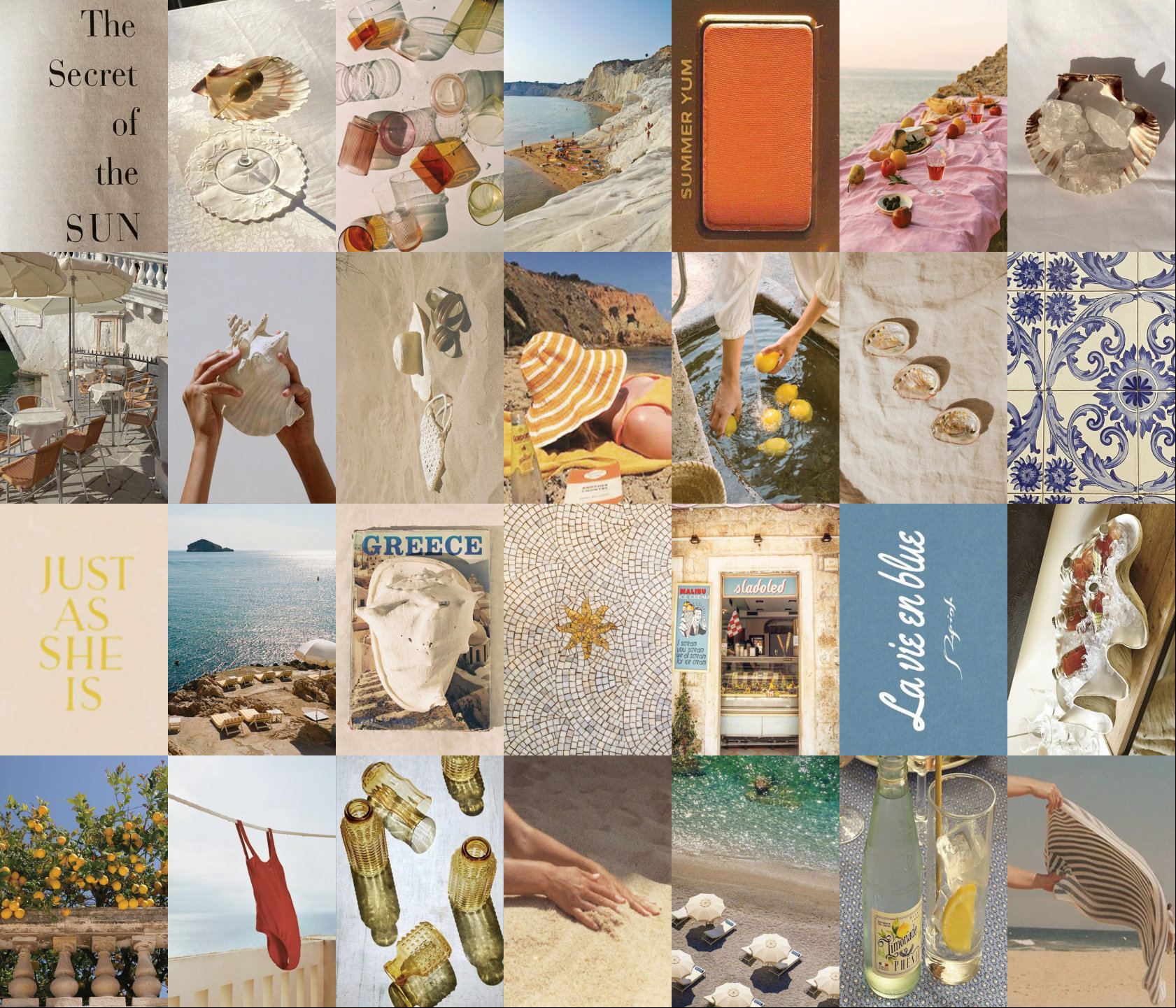 Summer Beach Aesthetic Posters