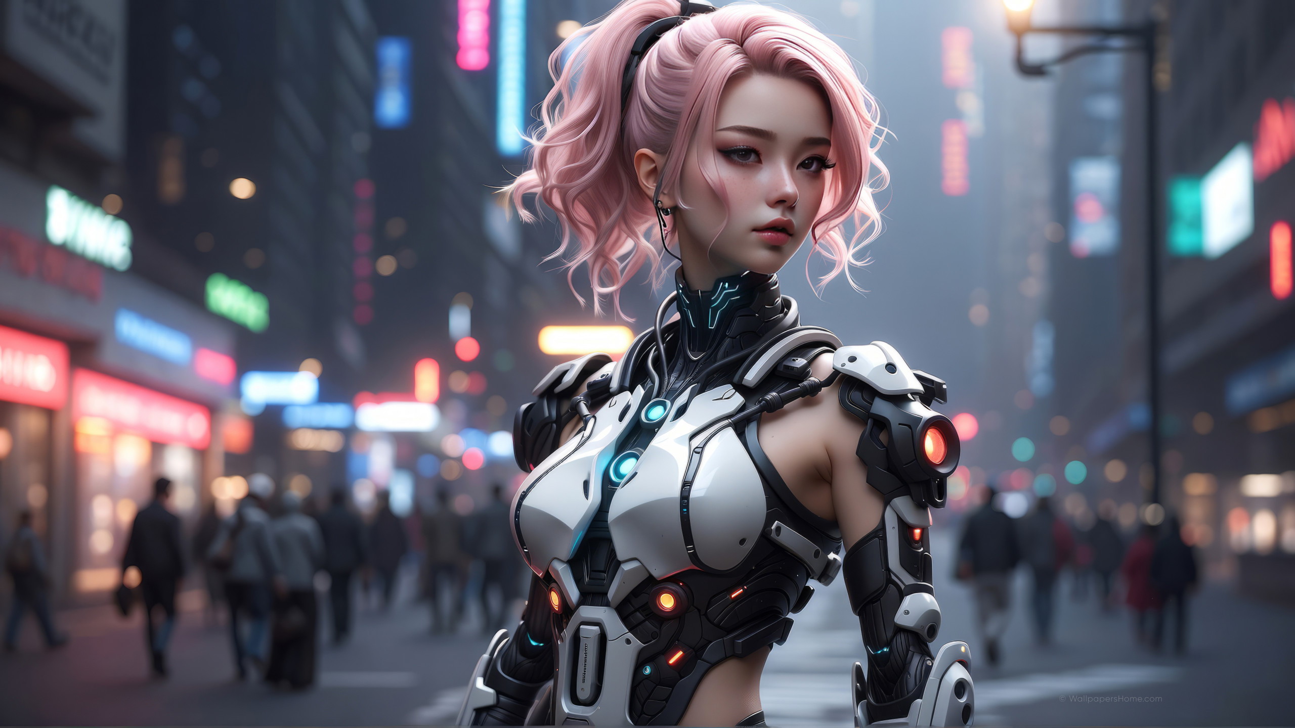 Cute Cyberpunk Girl Hd Desktop Wallpapers Wallpaper Cave