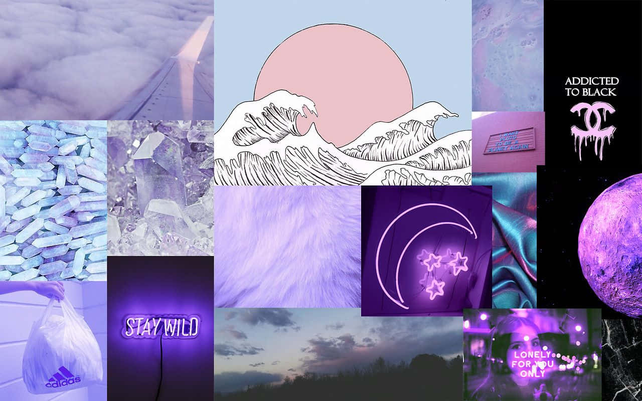 Purple Aesthetic Laptop Wallpaper