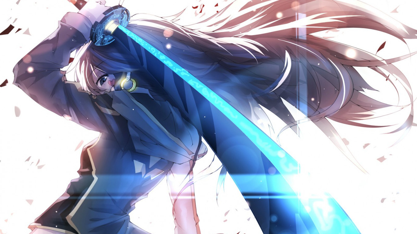 Anime Sword Girl HQ Desktop Wallpaper
