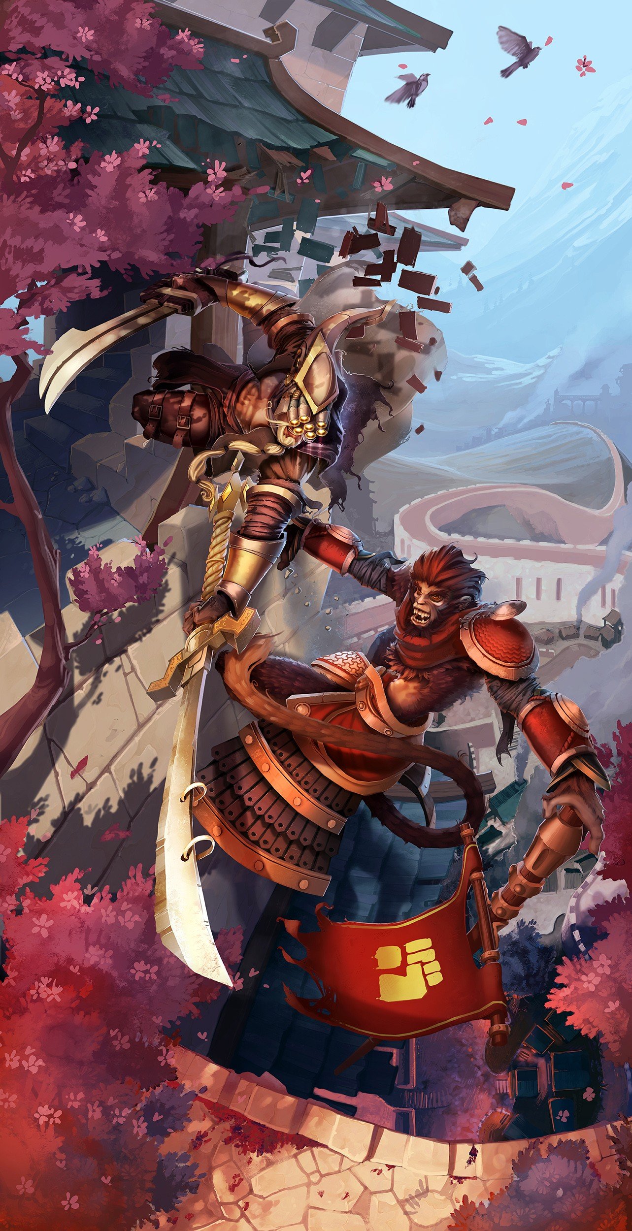Master Yi & Wukong. Wallpaper & Fan