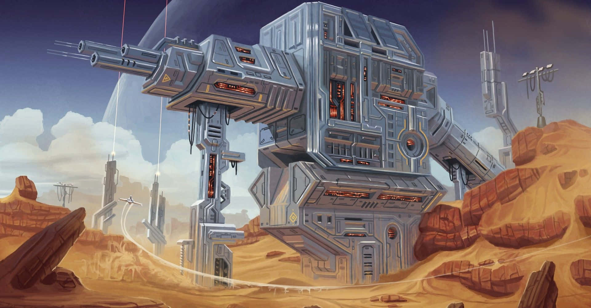 Cartoon Sci Fi Universe Wallpaper