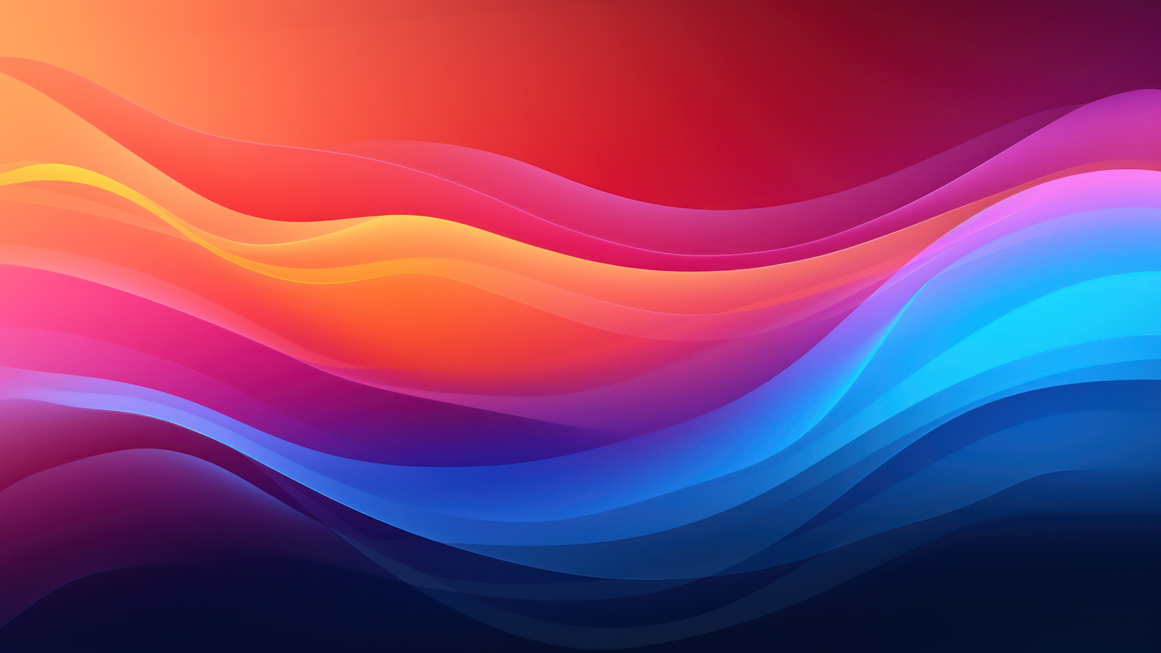 Abstract Colorful Waves 4K