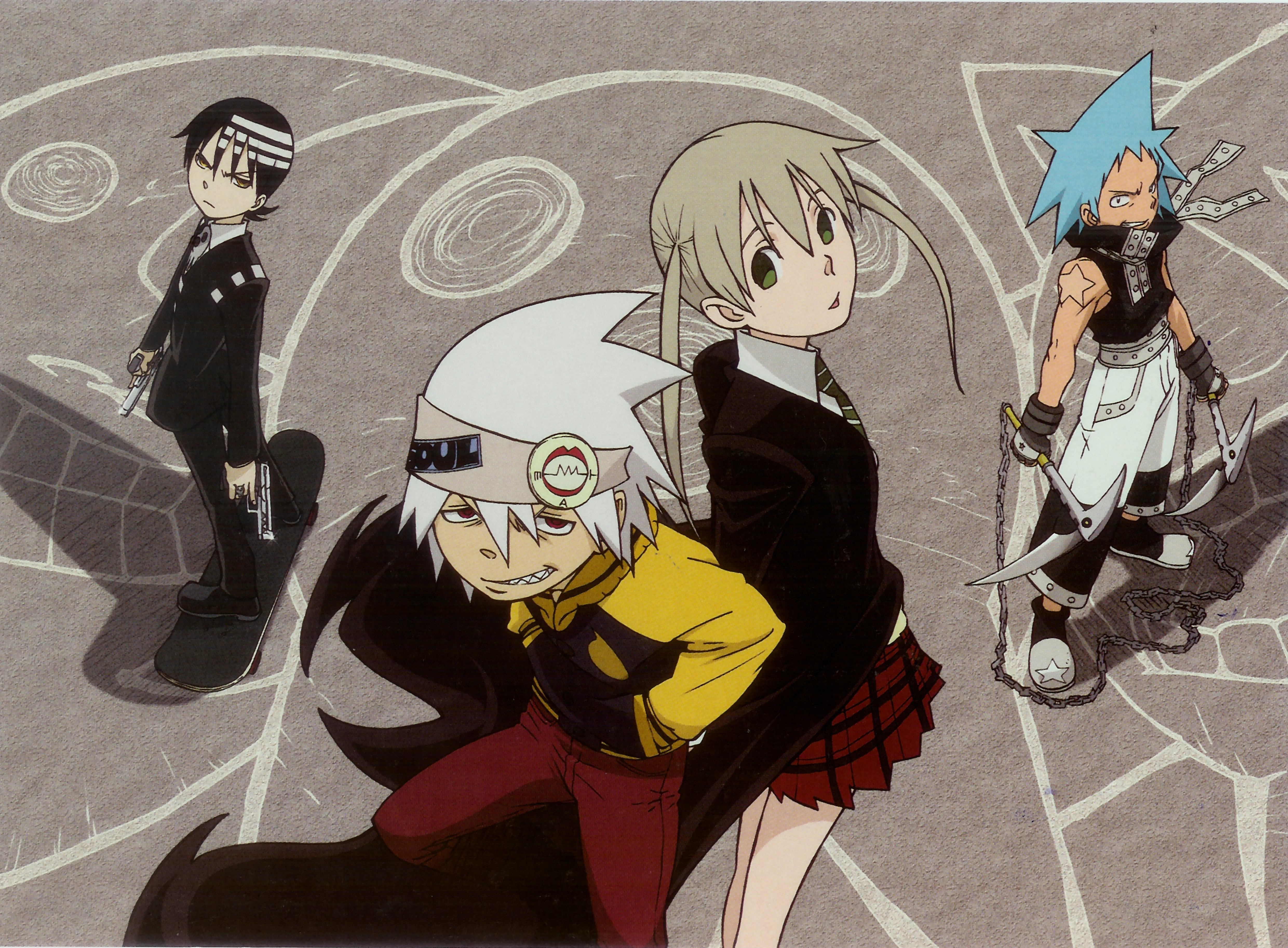 Soul Eater 4K Ultra HD Wallpaper: Death the Kid & Black Star