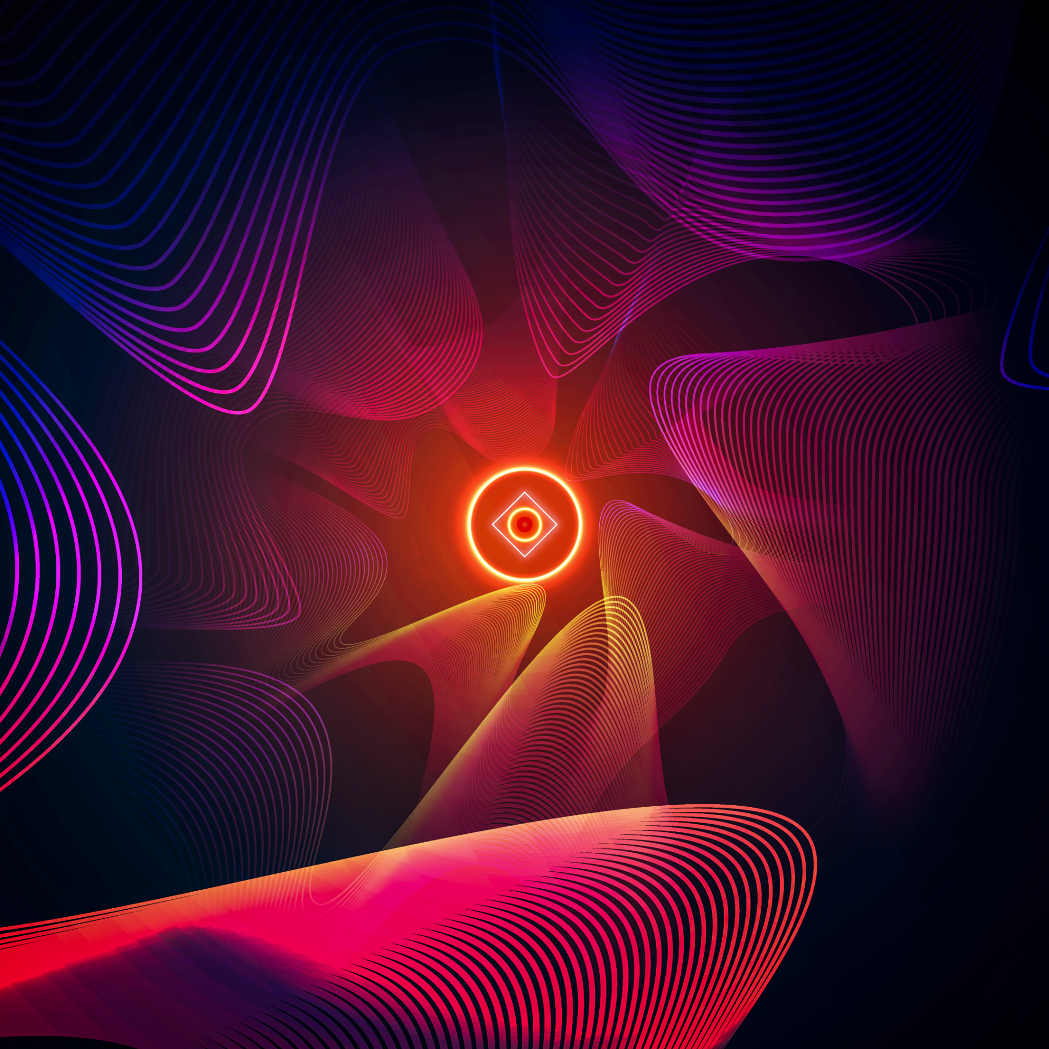 Waves Wallpaper 4K, Colorful background