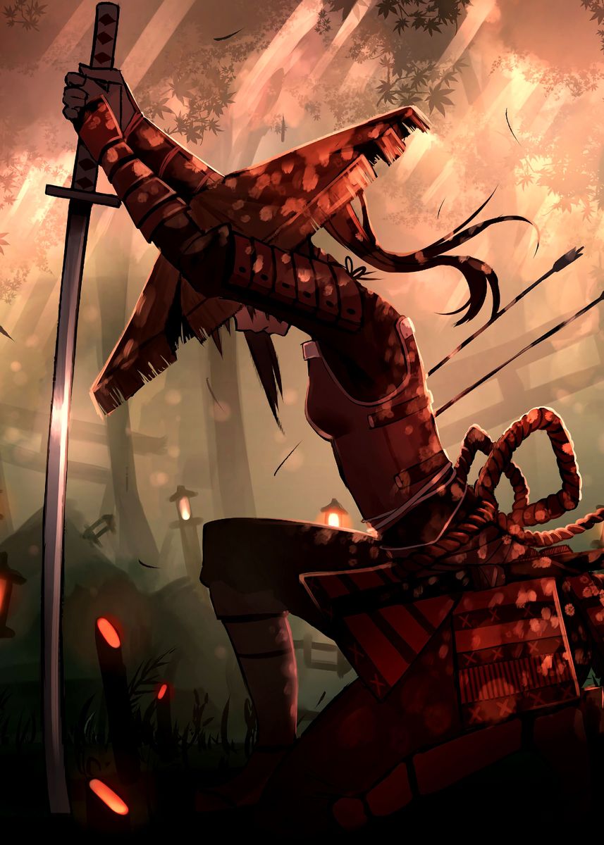 Samurai Girl' Poster, picture, metal