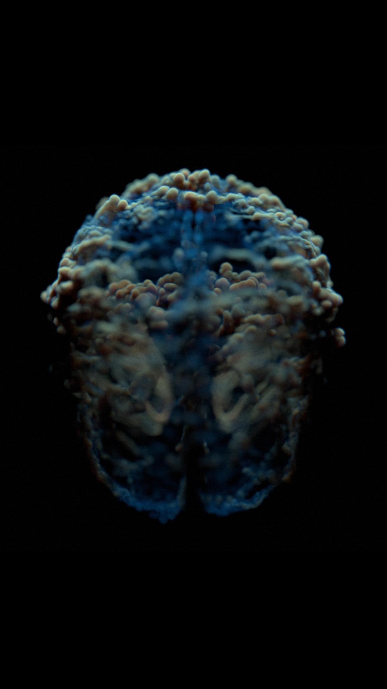 wallpaper. art dark brain bubble