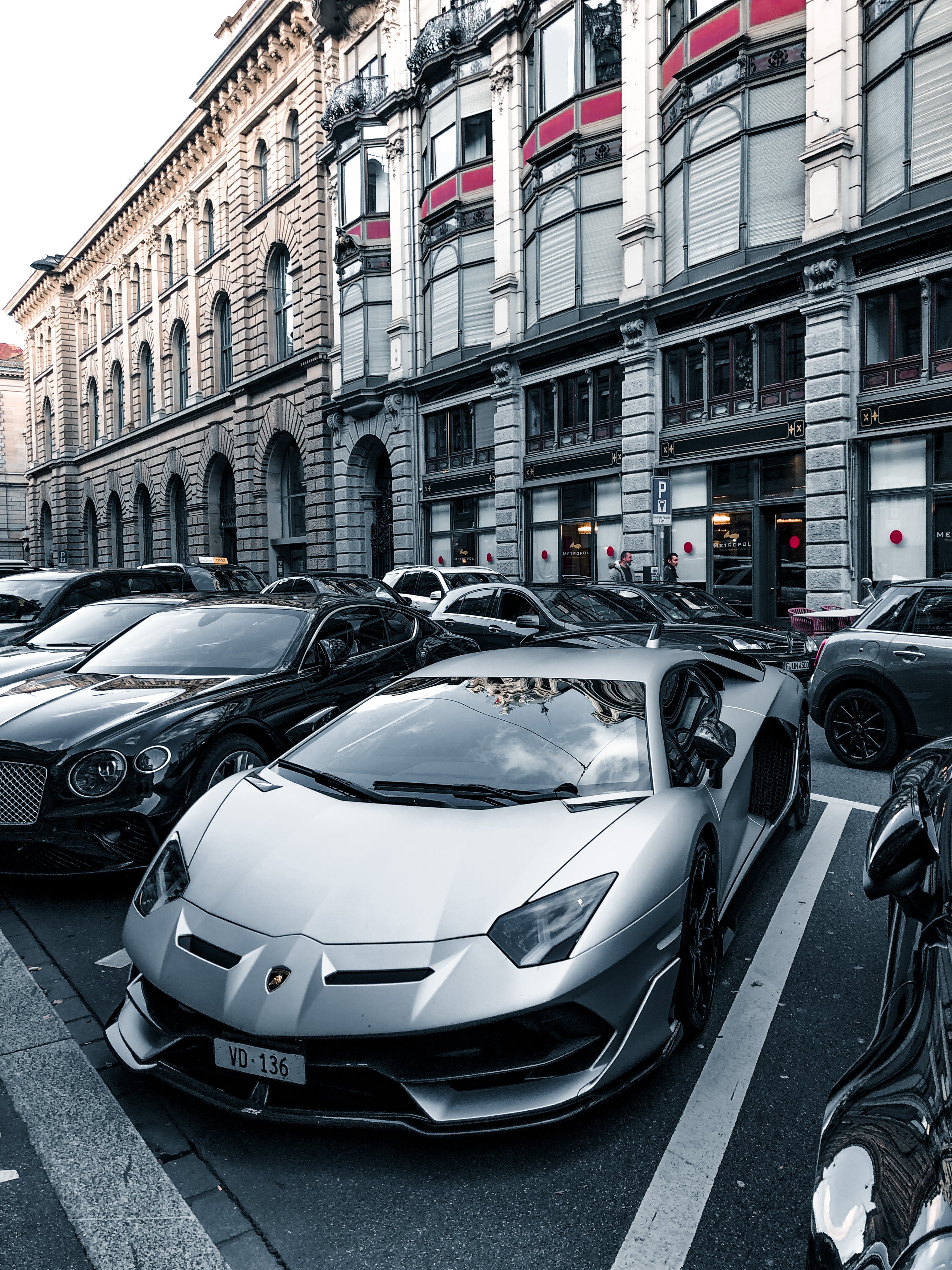 Luxury Cars Parked on the Side