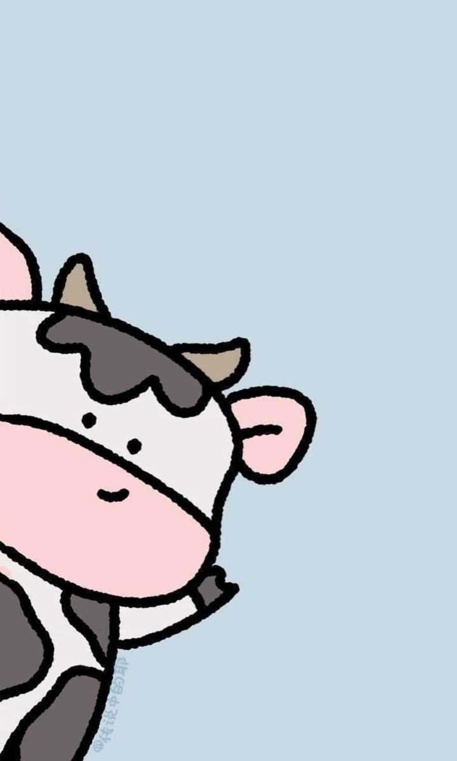 Kawaii Cute Cow Wallpaper