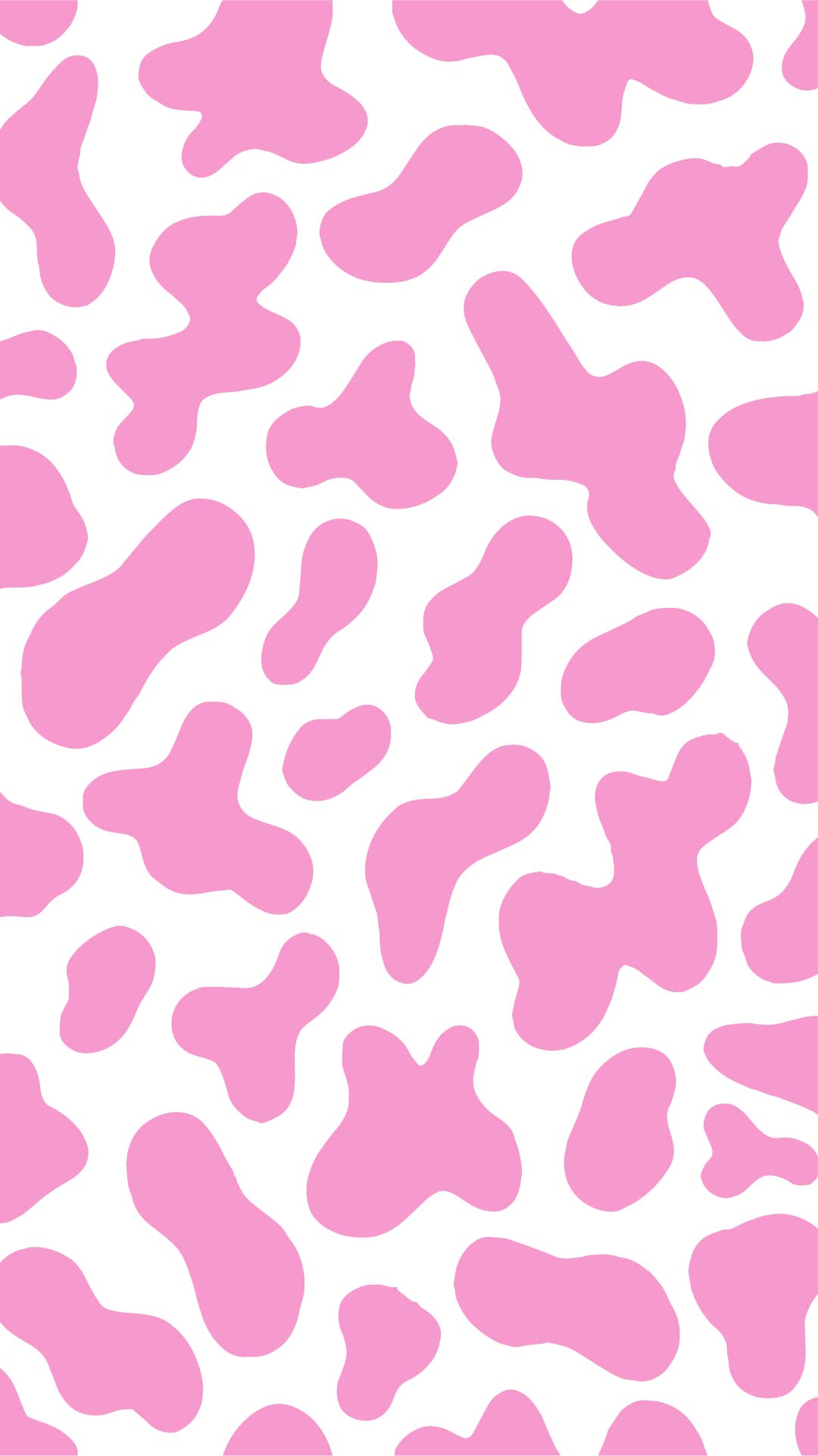White and Pink Cow Print Wallpaper