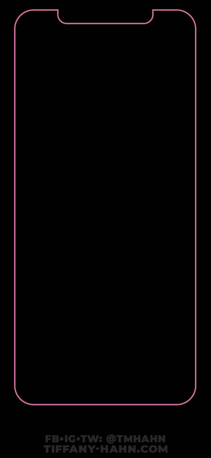 Black Outline iPhone XS Max Wallpaper