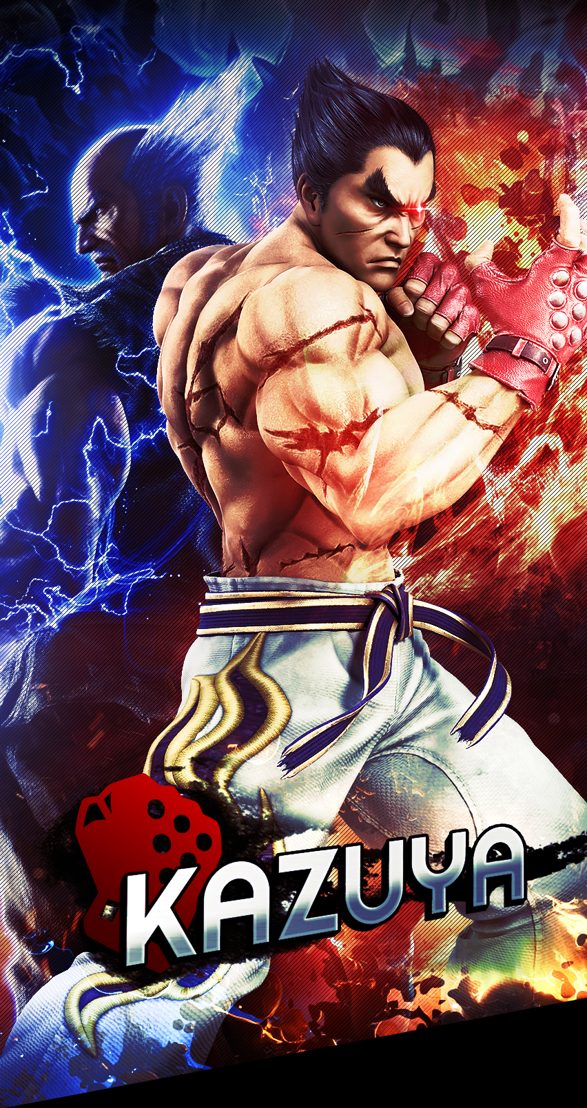 Kazuya Mishima Mobile Background, r