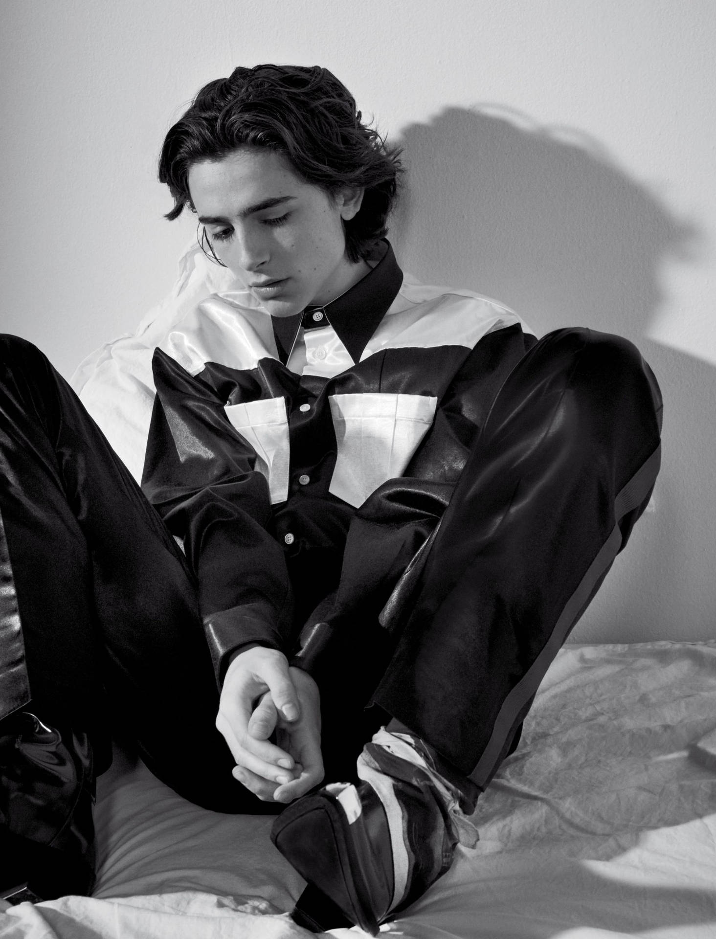 Download Timothée Chalamet Greyscale