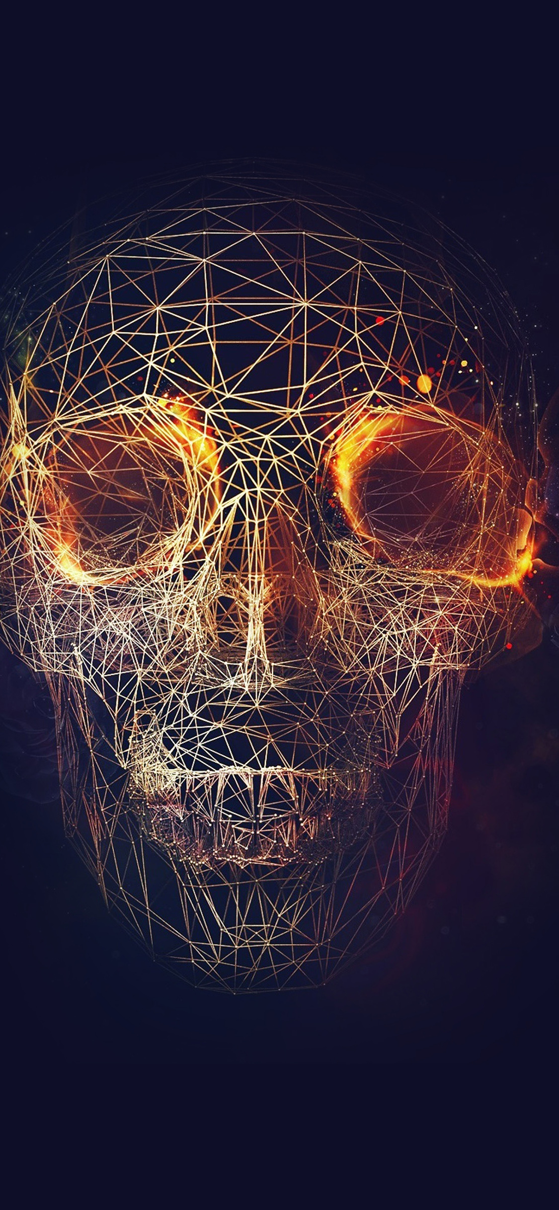 Digital Skull Dark Abstract Art