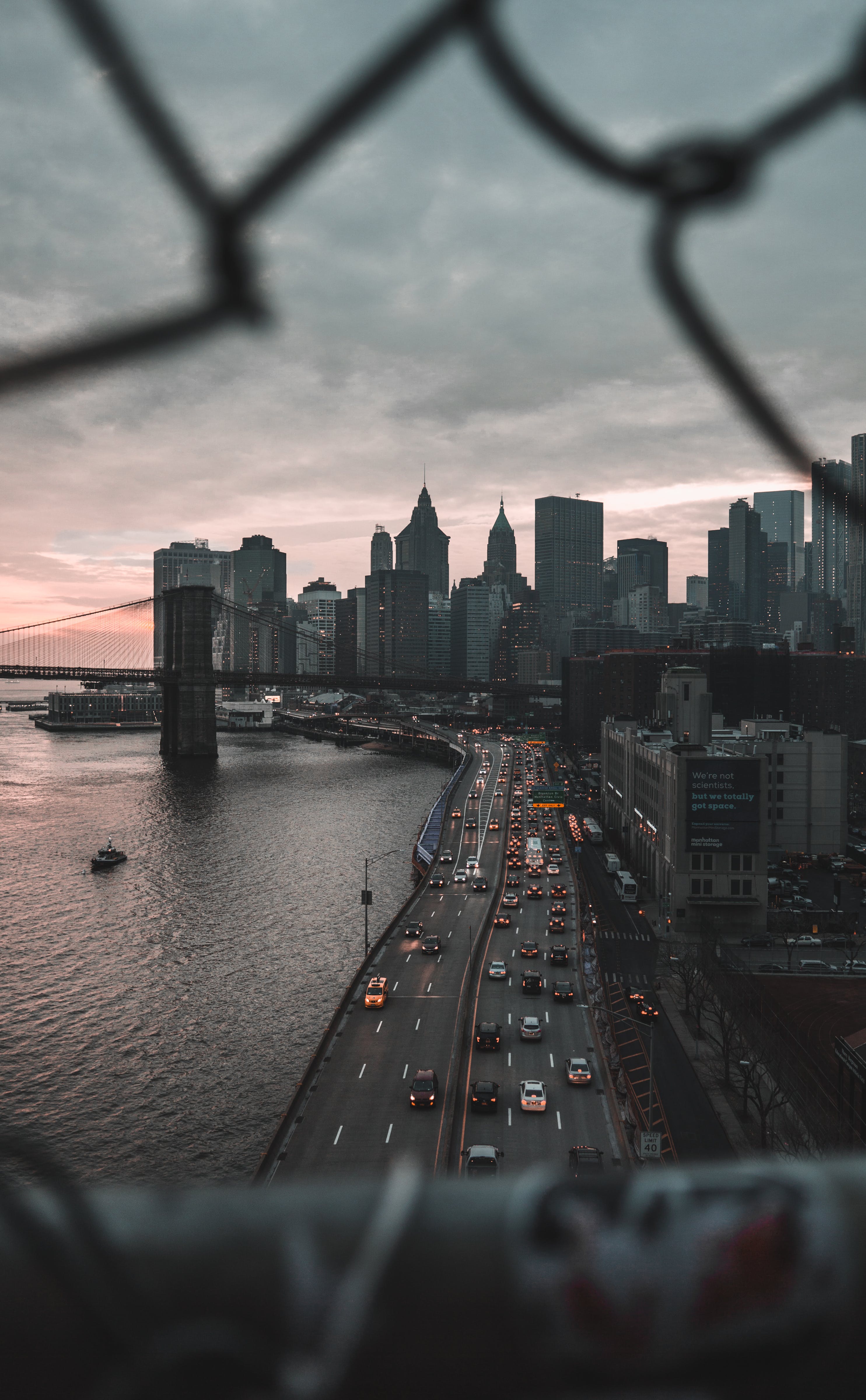 City Skyline in the Cloudy Evening