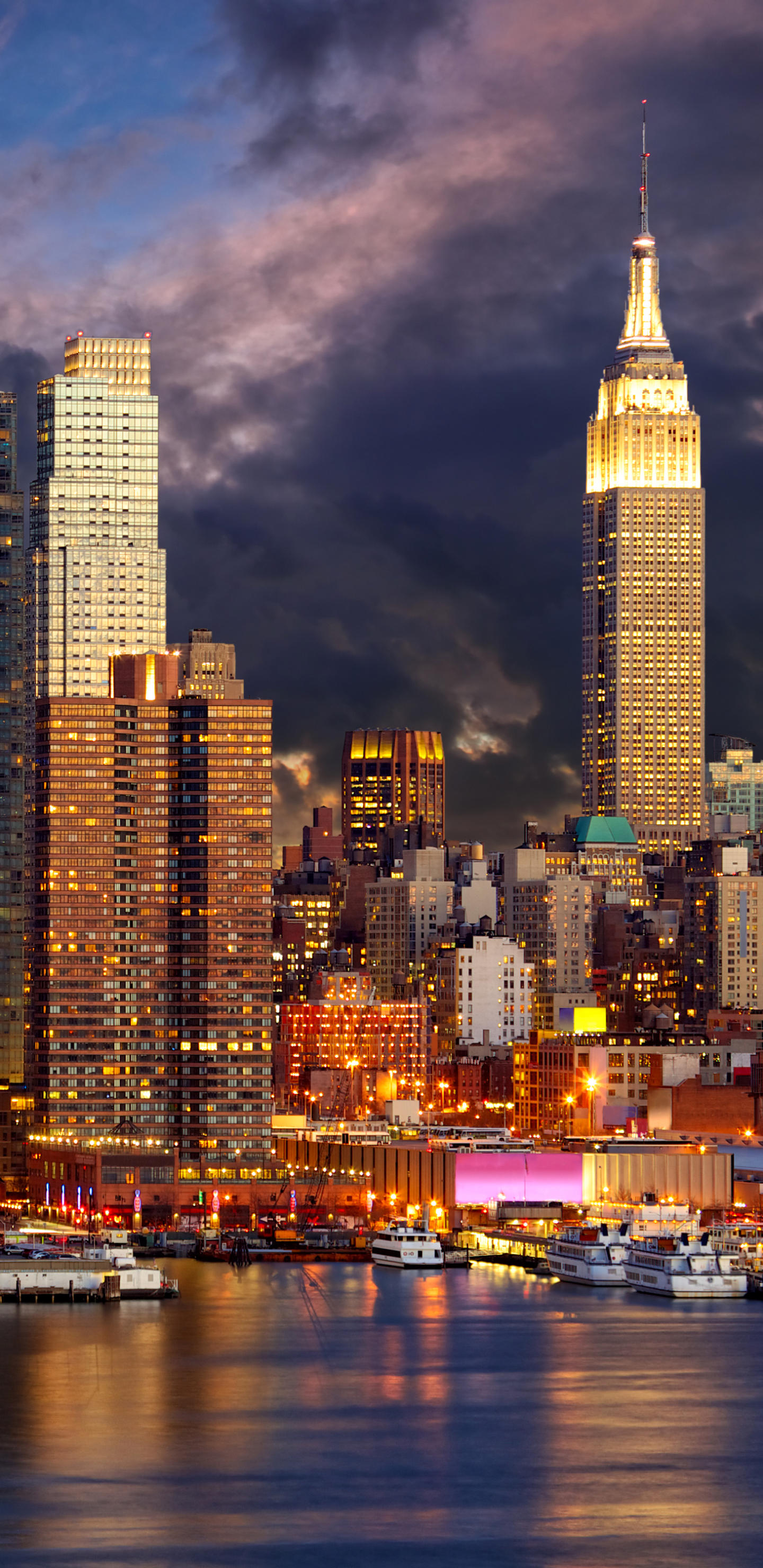 Usa, City, Skyscraper, Building, Light